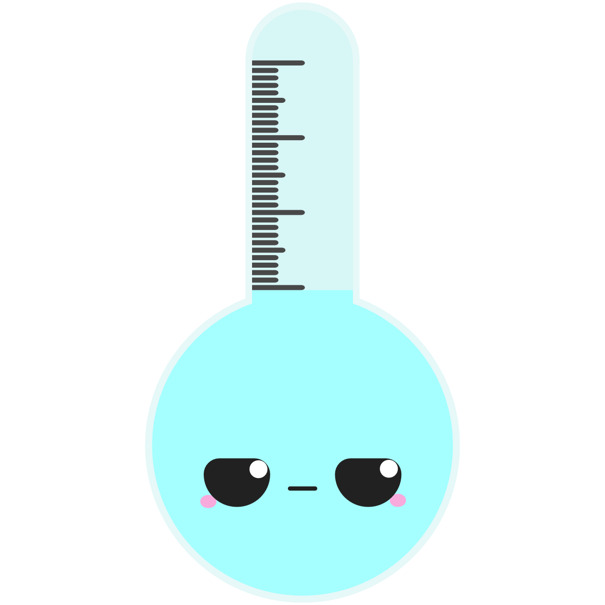 Cute cold thermometer with low temperature