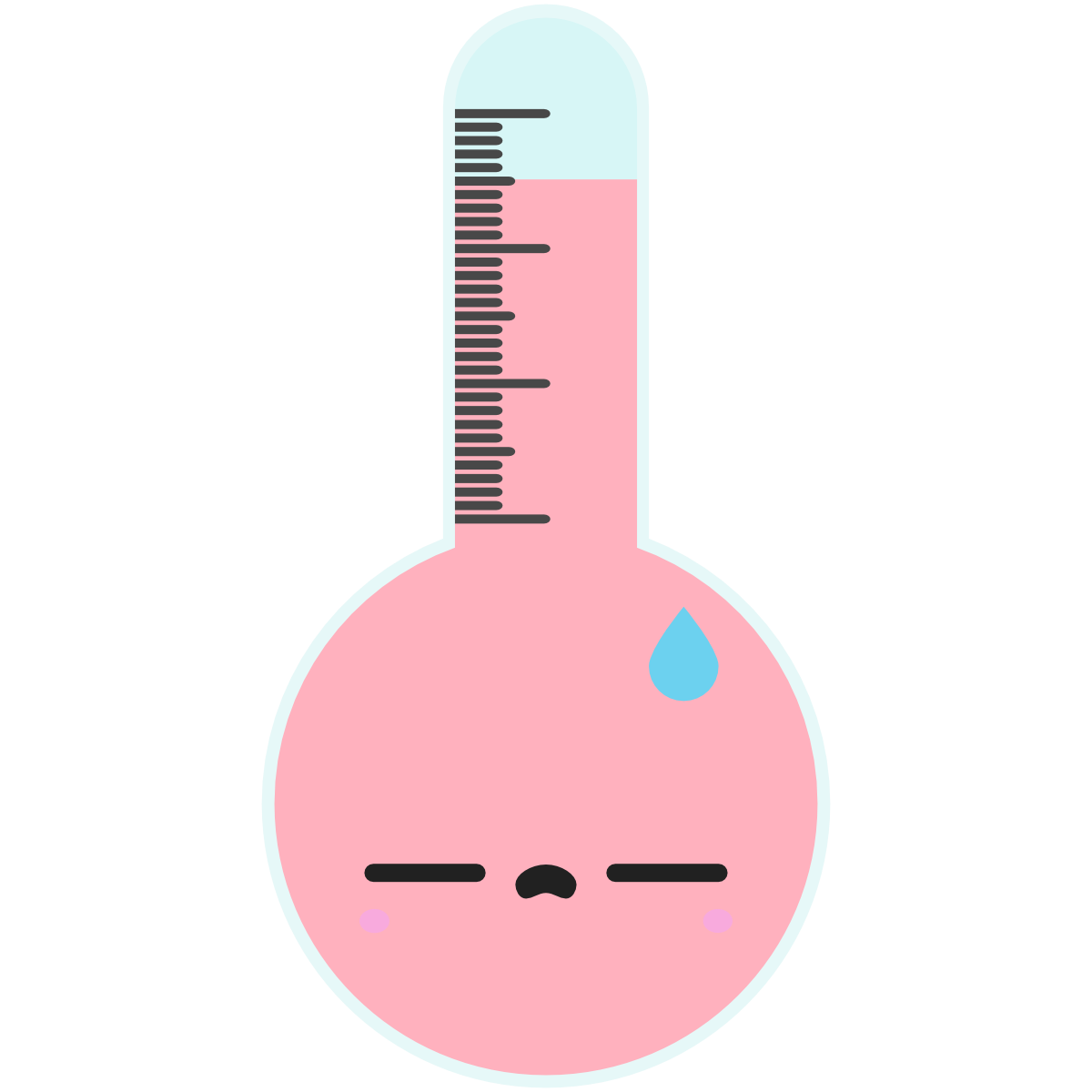 Cute hot thermometer with hot temperature