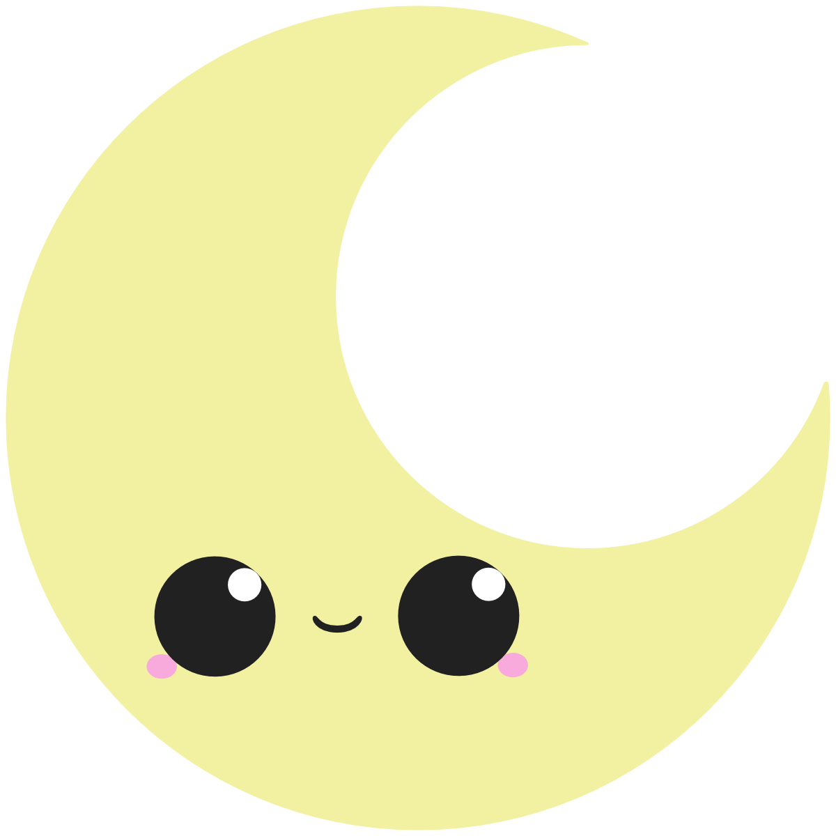 Kawaii Crescent Moon