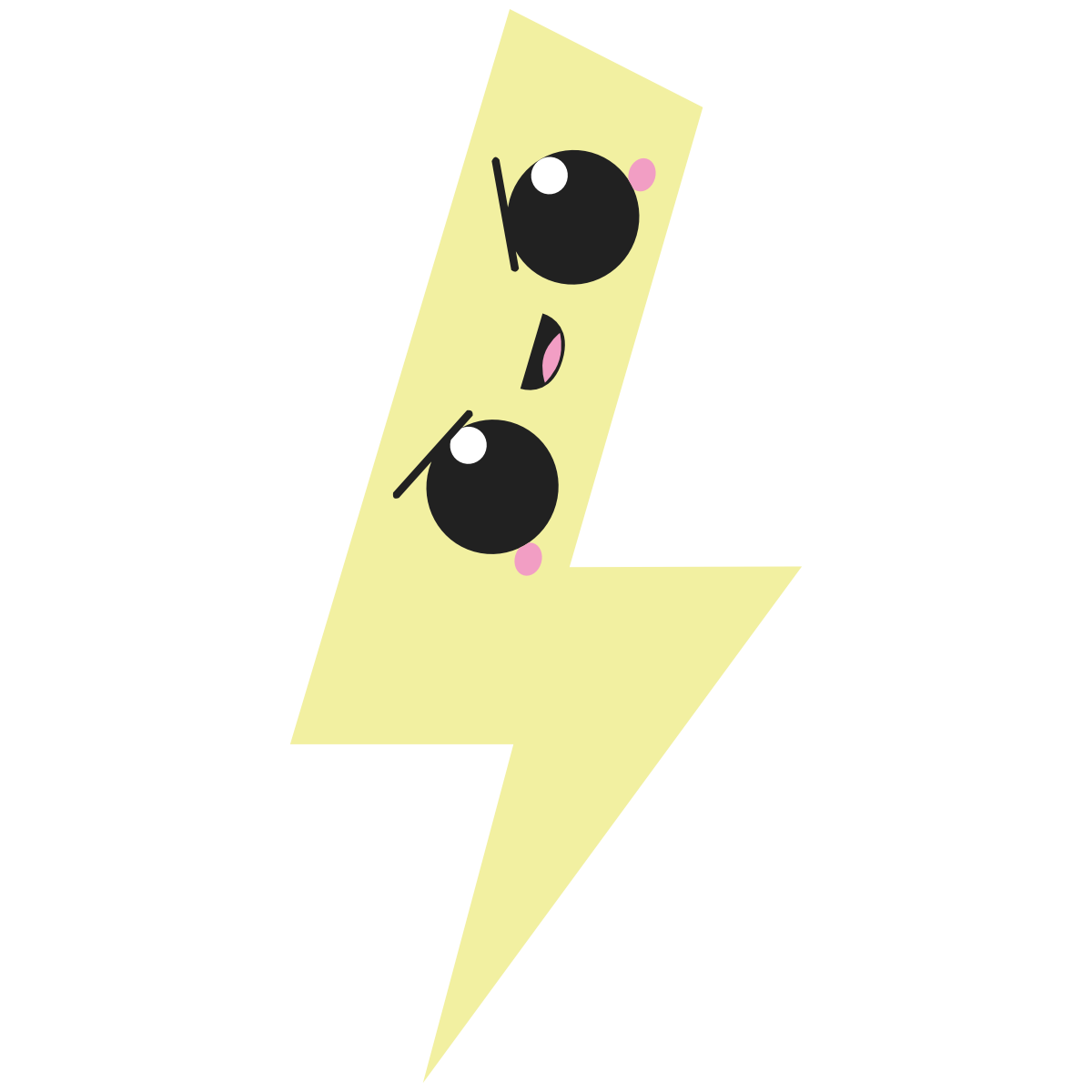 Evil kawaii thunderbolt