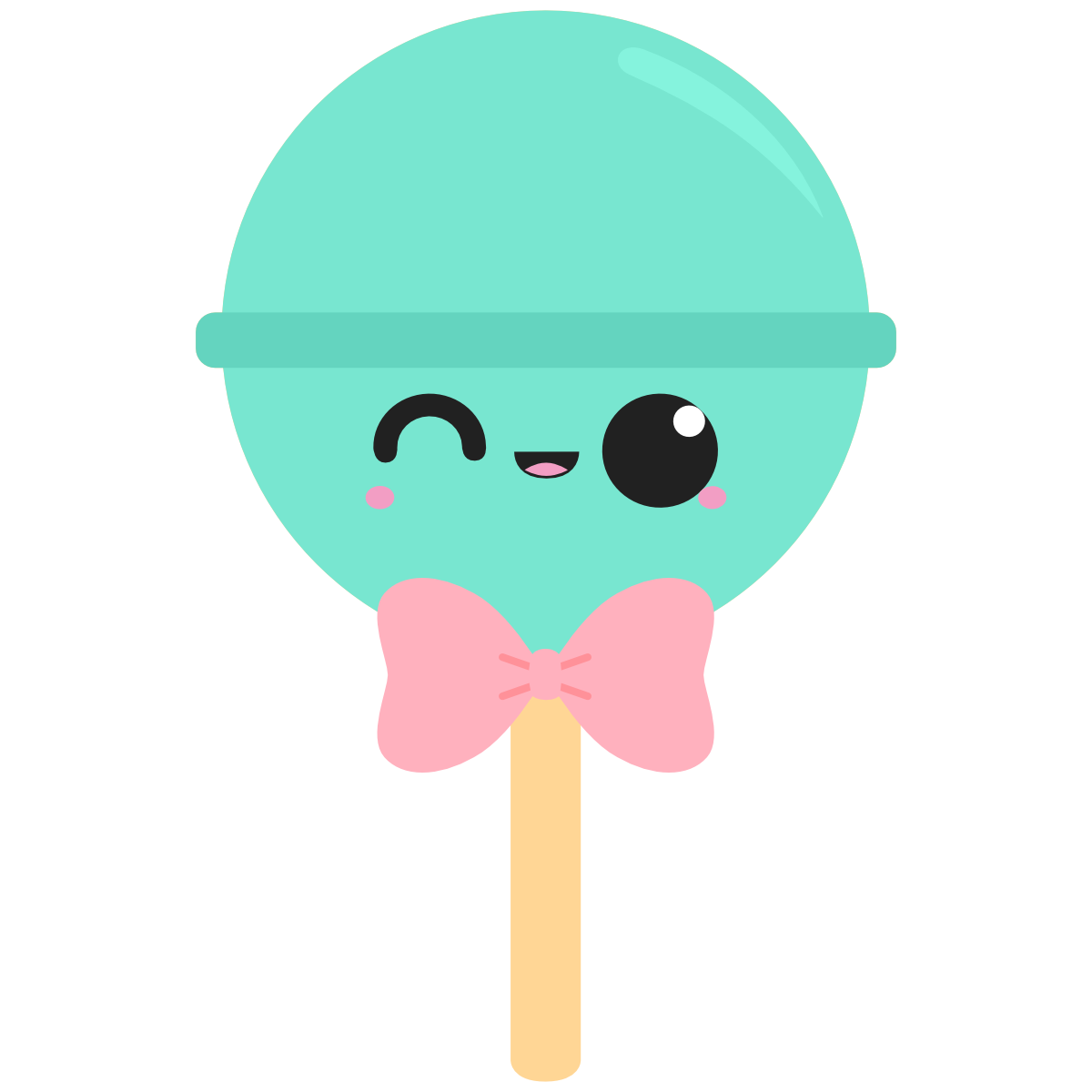 Classic lollipop winking face