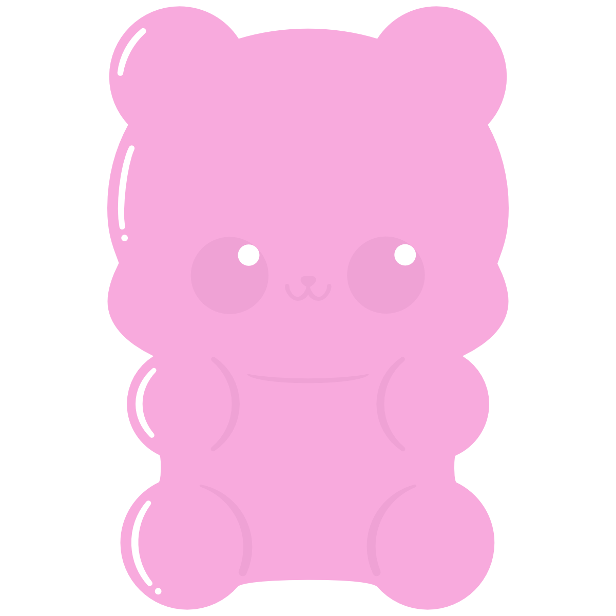Pink Kawaii Gummy Candy Bear