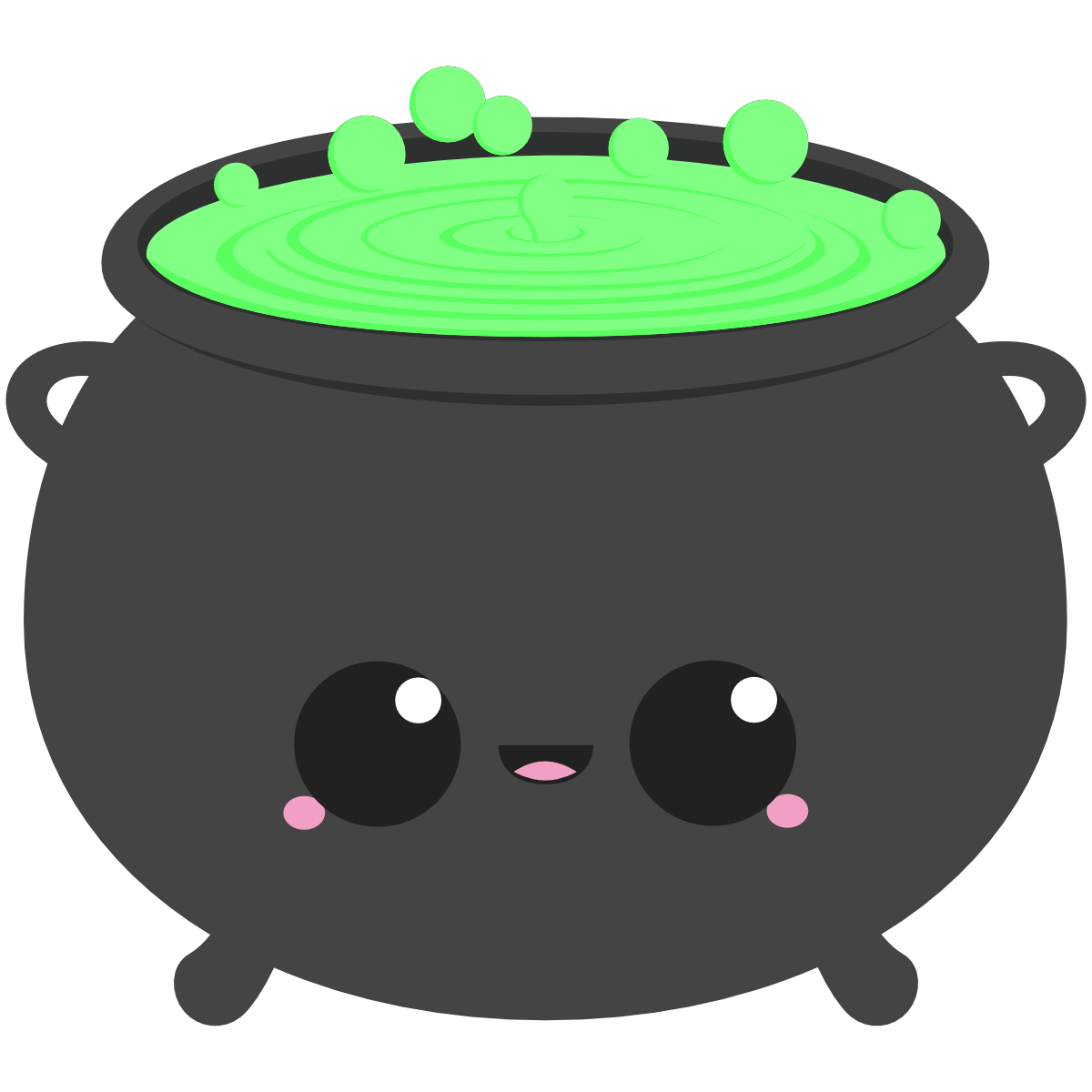 Cauldron with kawaii face