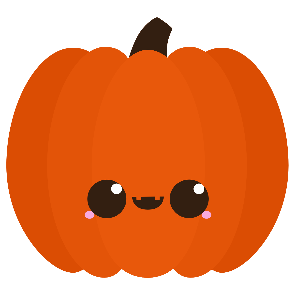 Cute pumpkin with kawaii face