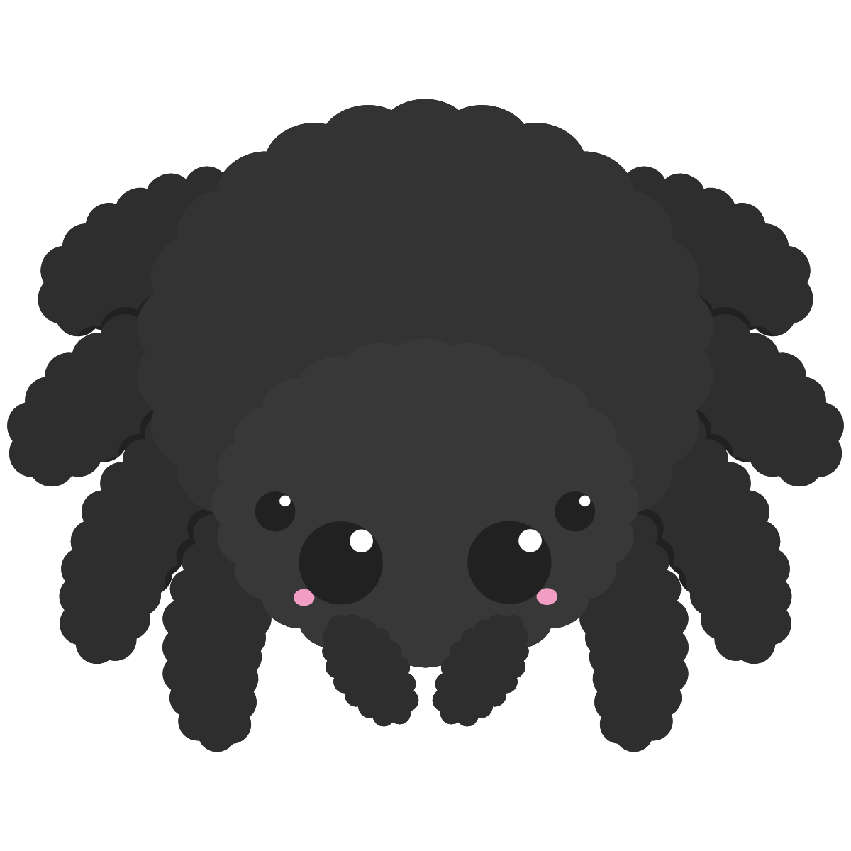Spider in a cute kawaii style
