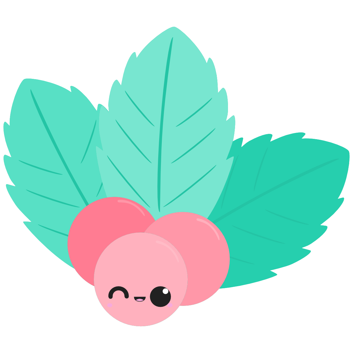 Holly with kawaii face