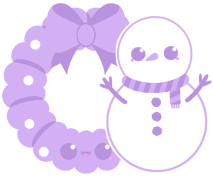 kawaii christmas decorations icon