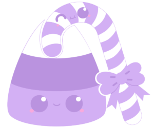 kawaii holiday candy icon