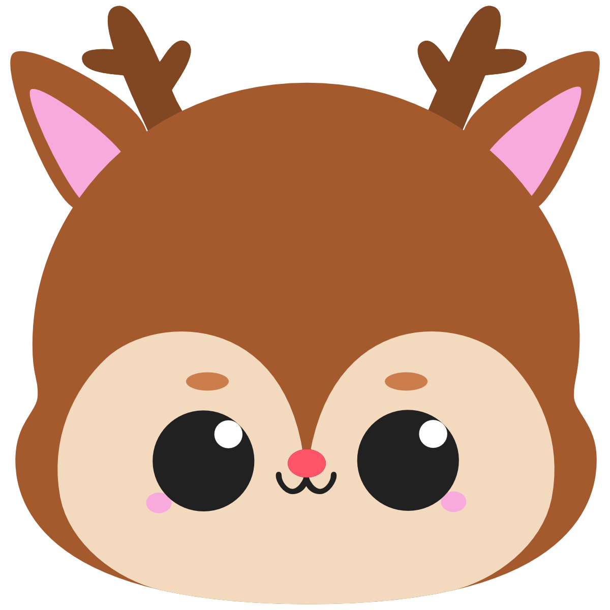 Kawaii reindeer head