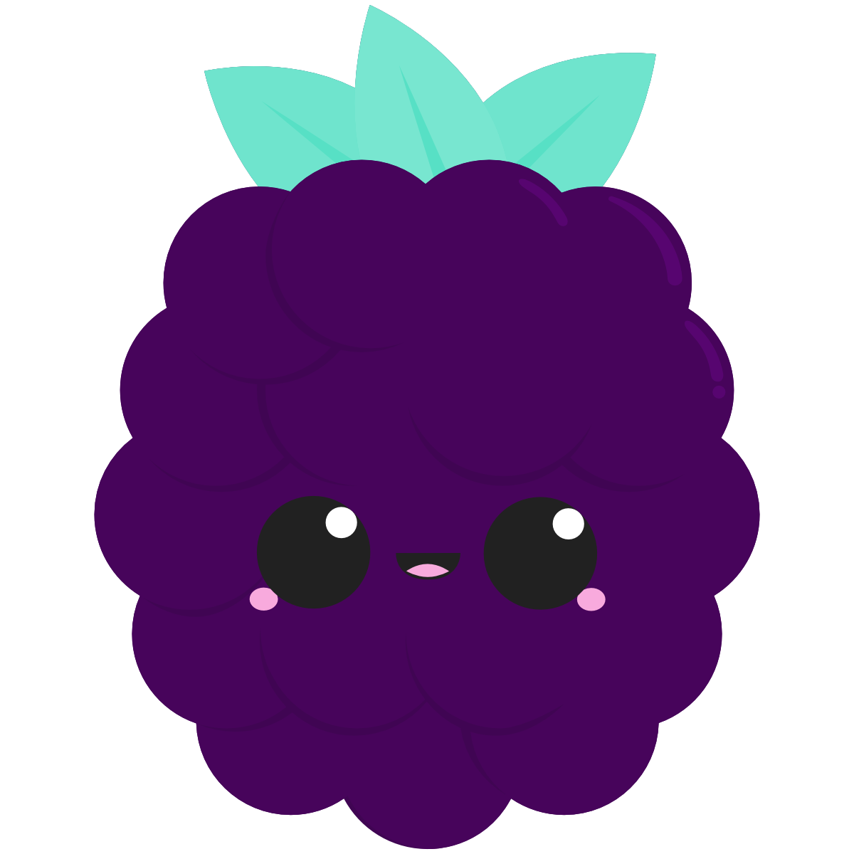 Cute blackberry with a kawaii face
