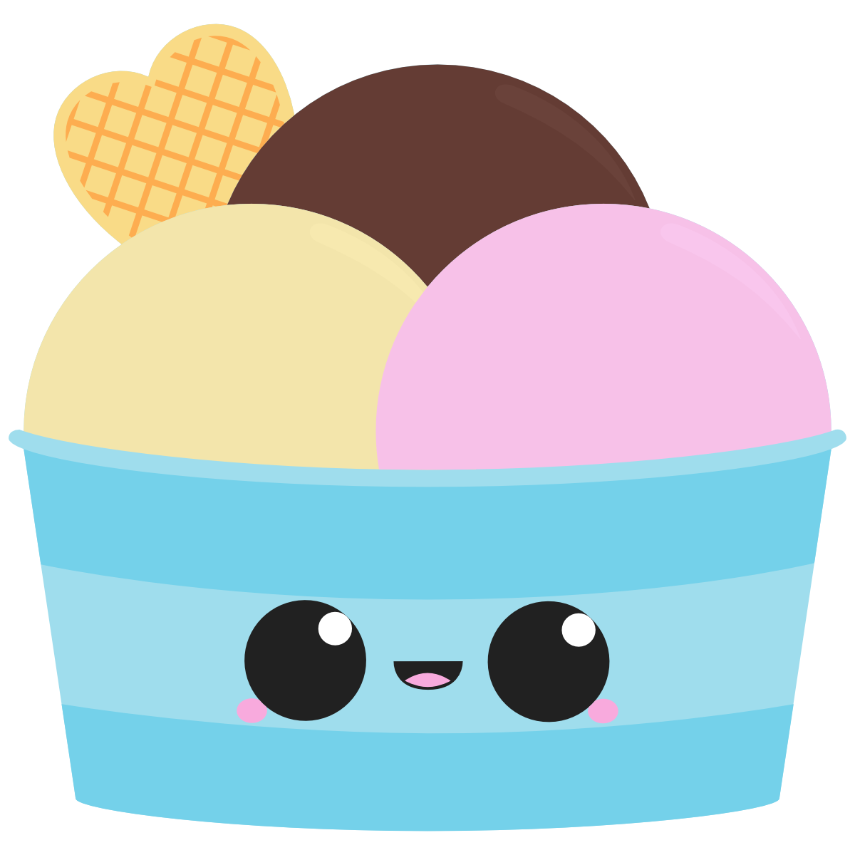 kawaii ice cream cup