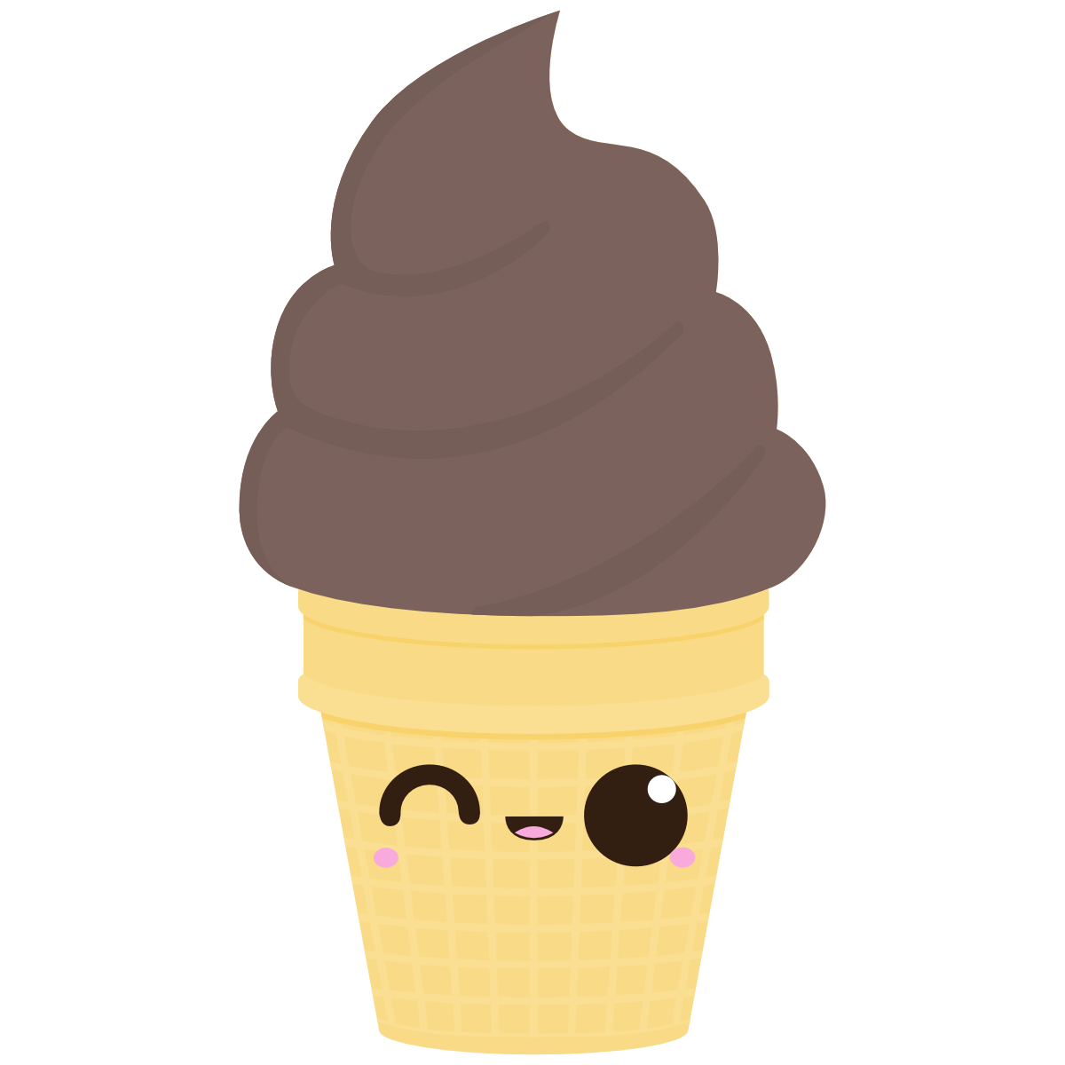kawaii chocolate soft serve