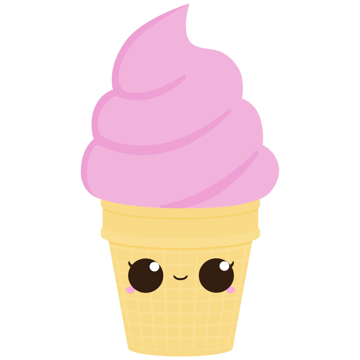 kawaii strawberry soft serve