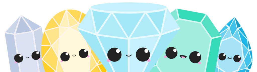 kawaii gemstones & crystals banner