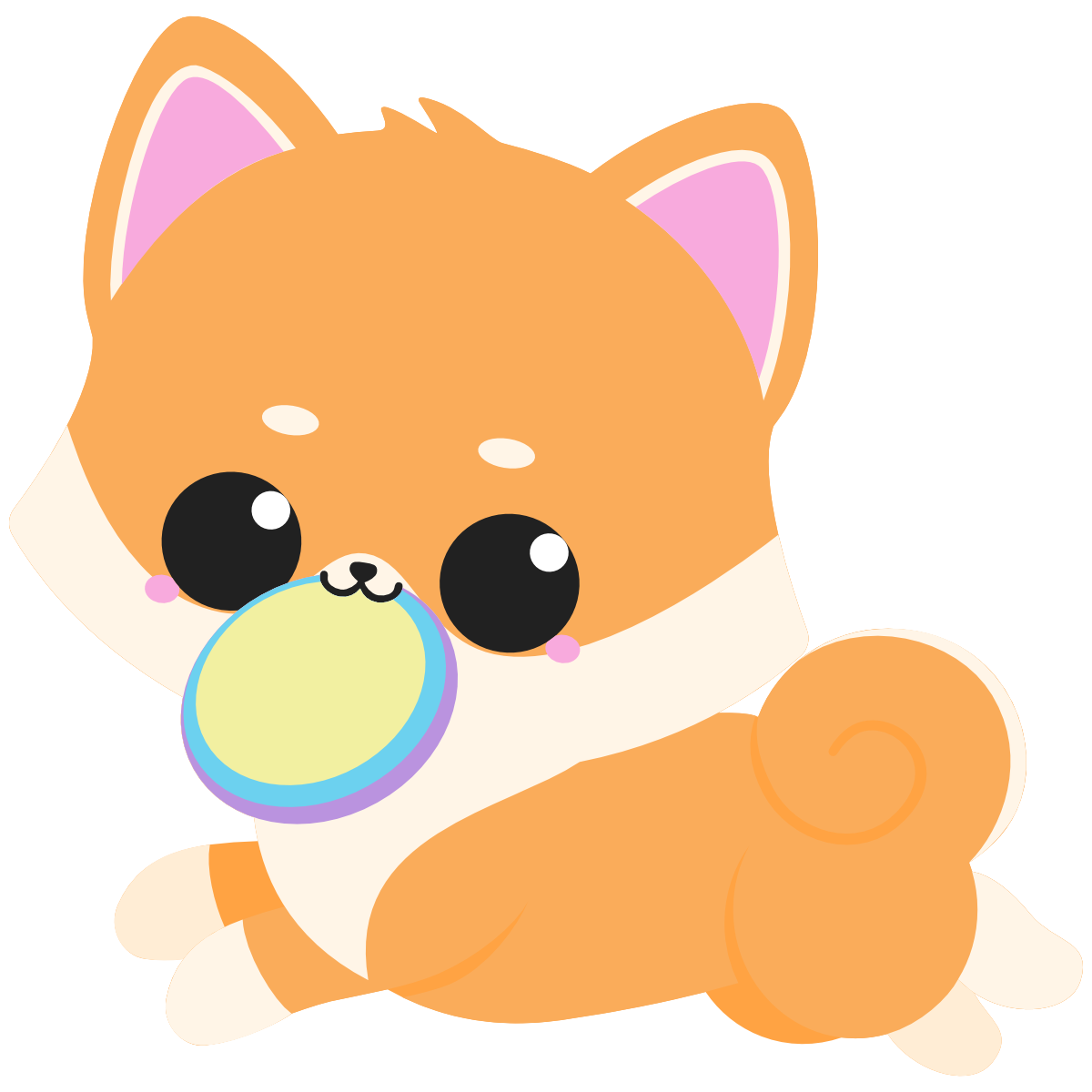 kawaii red shiba inu frisbee