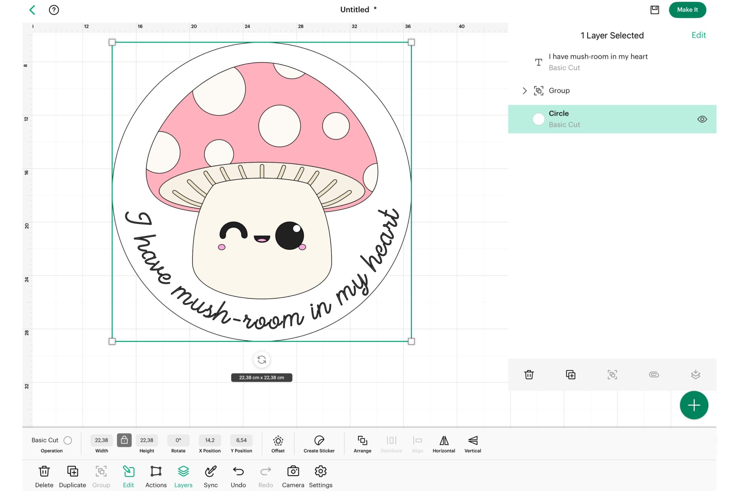 design space app turn svg into sticker