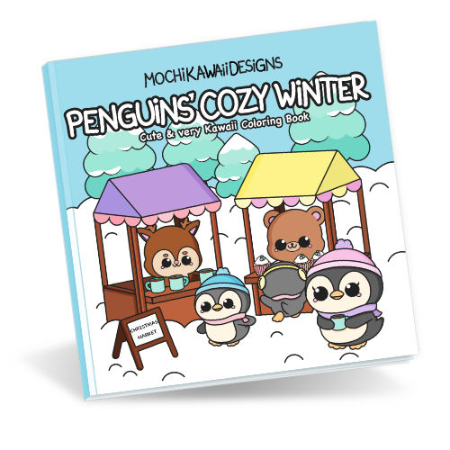Penguins cozy winter mock-up
