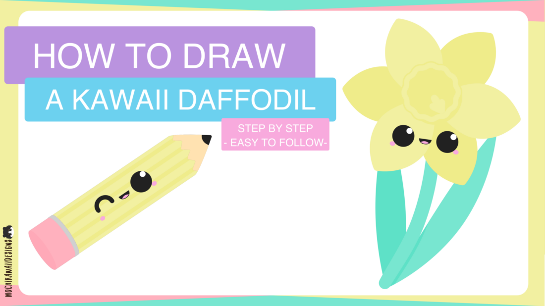 how to draw a kawaii daffodil banner how to draw a kawaii daffodil banner