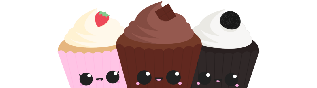 kawaii cupcakes banner