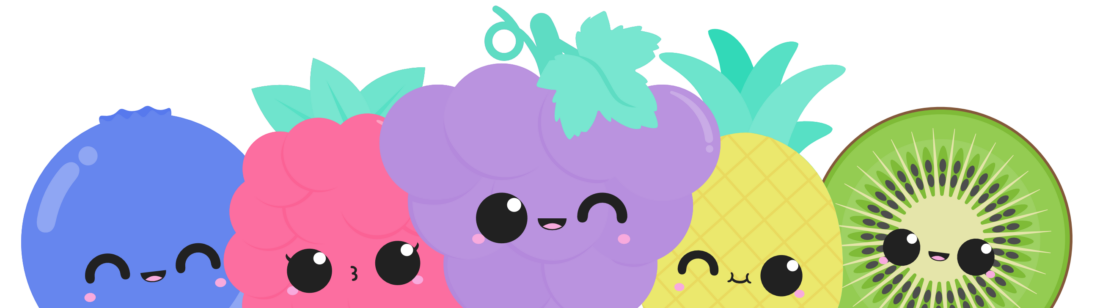 kawaii fruit banner