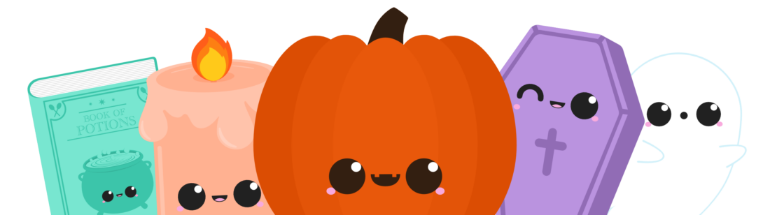 kawaii halloween banner