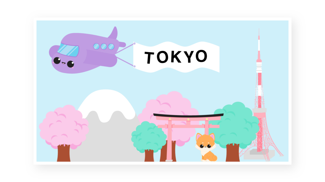 kawaii travel to tokyo blog banner