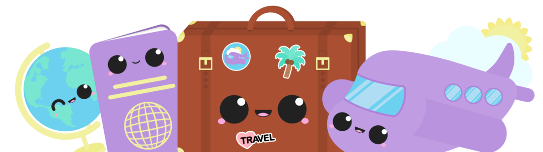 kawaii travel vacation banner